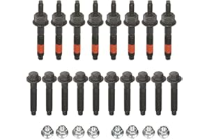 03309 Exhaust Manifold Bolt Hardware Kit Stud Nut Compatible with 05-20 Chrysler Dodge Jeep Ram Models, 2 Pack