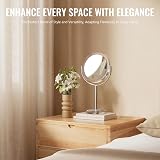 Auxmir 10X Magnifying Makeup Mirror with Tweezers, 6.8'' Double Sided view 9