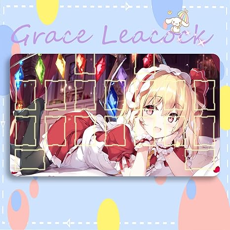 Amazon Graceleacock カードゲームプレイマット 遊戯王 プレイマット 東方project フランドール スカーレット Tcg万能 収納ケース付き アニメ 萌え カード枠あり 60cm 35cm 0 3cm トレカ 通販