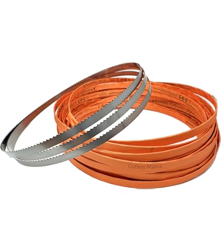 Magnate Carbon Steel Bandsaw Blade - 91 Inch Length, 1/2 Inch Width, 4 Hook Tooth For Wood & Metal Cutting