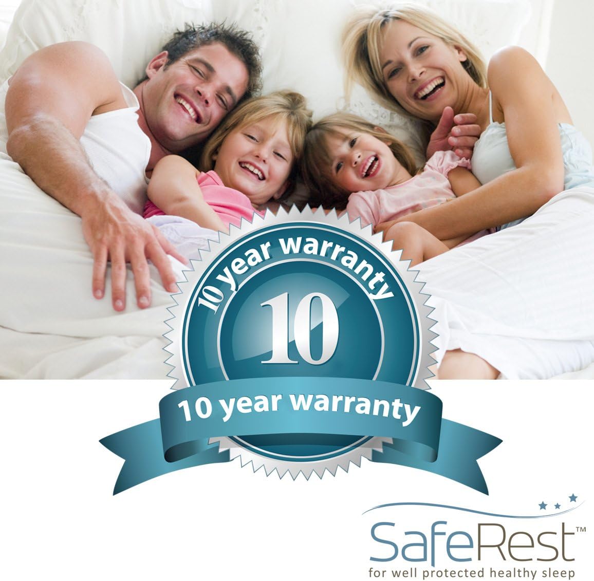 SafeRest Premium Hypoallergenic Bed Bug Proof Zippered Waterproof Pillow Protector (1) Standard Size: Kitchen & Dining