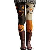 Halloween Leggings for Women Yoga Pants Pumpkin Print Party Tights 2026 | Vintage patchwork Halloween leggings for women, breathable stretch fabric, great for fall casual outfits