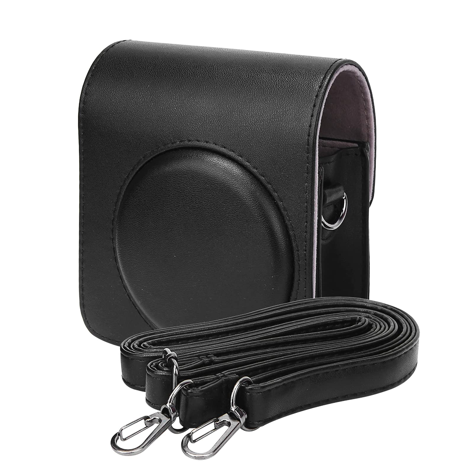 Camera Bag, PU Leather Protective Case with Shoulder Strap for FUJIFILM Mini 70(Black)