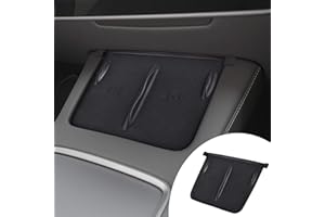 Tinlucys Center Console Wireless Charging Mat Designed for Tesla Model 3/Y 2021-2024,Center Console Interior Accessories for Tesla Model 3/Y Carbon Fiber Parttern