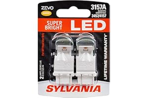 SYLVANIA - 3157 ZEVO LED Amber Bulb - Bright LED Bulb, Ideal for Park and Turn Lights (Contains 2 Bulbs)