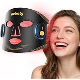 VTAZIY Red Light Therapy for Face, 4 Modes, Wireless 2000mAh Remote | 850NM Infrared &amp; Red, Blue, Amber Light, 90*4 LEDs, 10-30min Timing Function, Home &amp; Travel Use, Gift for Women, Black