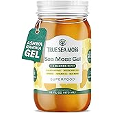 TrueSeaMoss Sea Moss Gel – Made in USA – 5-in-1 Formula – Wildcrafted Seamoss, Ashwagandha & Jarred Vegetables – Ashwagandha,