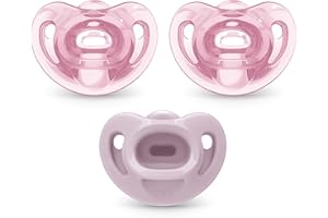 NUK Comfy Orthodontic Pacifiers, 0-6 Months, 3 count (Pack of 1)