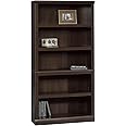Sauder 5-Shelf Bookcase/ Book shelf, L: 35.28" x W: 13.23" x H: 69.76", Cinnamon Cherry finish