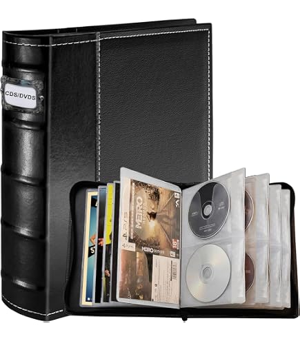Amazon.com: Bellagio-Italia CD/DVD Storage Binder Set - Leather