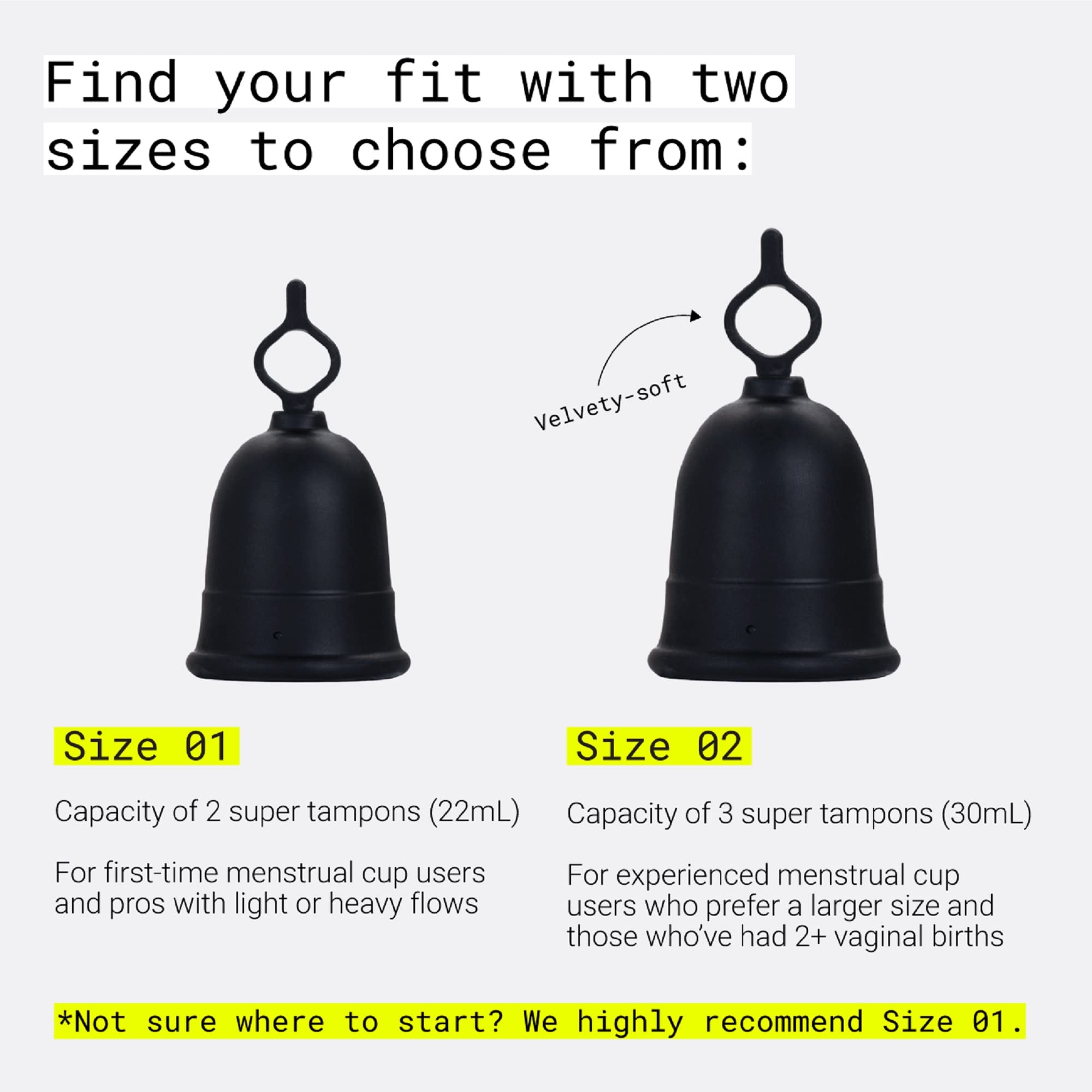 Flex Cup Starter Kit (Slim Fit - Size 01) | Reusable Menstrual Cup + 2 Free Menstrual Discs | Pull-Tab for Easy Removal | HSA or FSA Eligible | Capacity of 2 Super Tampons - Packaging May Vary