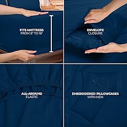 ROYALE LINENS 4 Piece Full Sheets Set - Soft