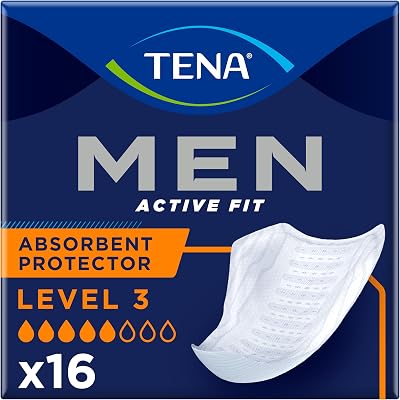 TENA Men Active Fit Absorbent Protector Level 3 16 Count Pack