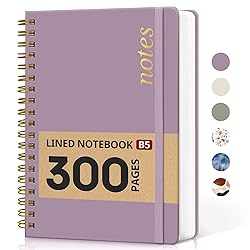 Lined Spiral Notebook Journal for Work, 300 Pages