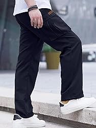 PLEPAN Men's Casual Cargo Pants Drawstring Hiking