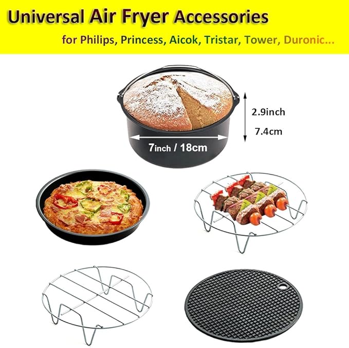Air Fryer Accessories for Phillips Tower Duronic VonShef Salter or More