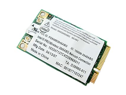 intel pro wlan 3945 internal wireless