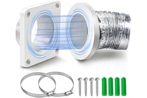 IURILA Magnetic Dryer Vent Coupling-Quick Connection and Disconnection Strong Magnet Self-Alignment Design Quick-Installation Dryer Magnetic Vent Connector Airtight Seal Dryer Vent Connector Kit