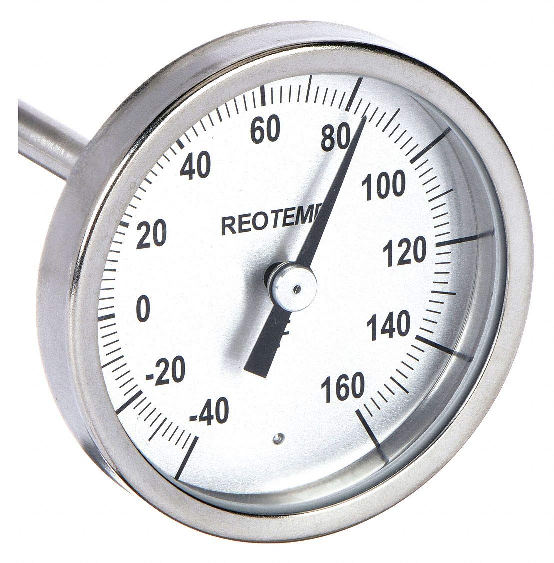 Bimetal Therm, 2-3/8 In Dial, -40to160F