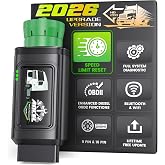 Ancel HD200 Heavy Duty Truck Scanner with Speed Limit &amp; Idle Adjustment | J1939 Diesel Diagnostic Tool for Cummins &amp; Caterpillar Engines, Full-System HDOBD/OBD2 Scanner for Commercial Trucks,Green