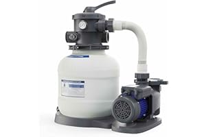 AQUASTRONG Sand Filter Pump for Above Ground Pool, 1/2 HP Pool Pump Above Ground 2500 GPH for Pools up to 9000GAL, 12in Pool Sand Filter with 6-Way Valve, Improved Circulation for Crystal-Clear Pool