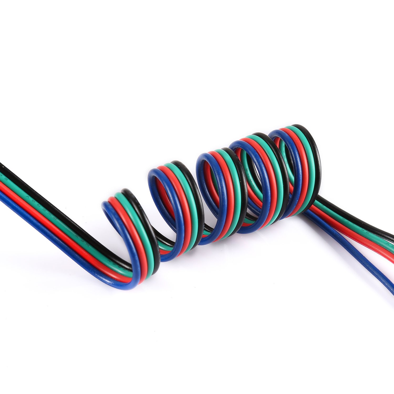 YOUKOYI 65.6ft/20m 4 Pin LED Strip Extension Cable Wire Cord Line for