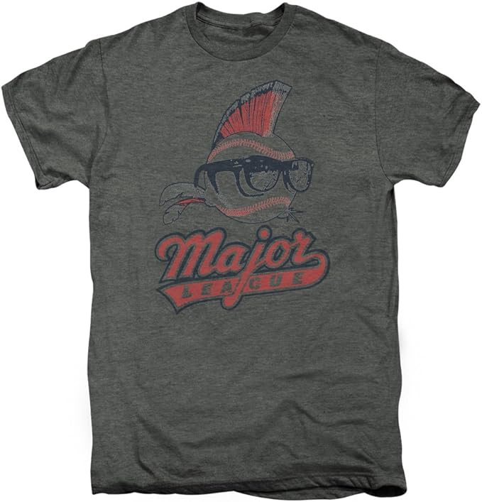 Amazon.com: Major League - Mens Vintage Logo Premium T-Shirt, XX-Large, Platinum Heather: Clothing