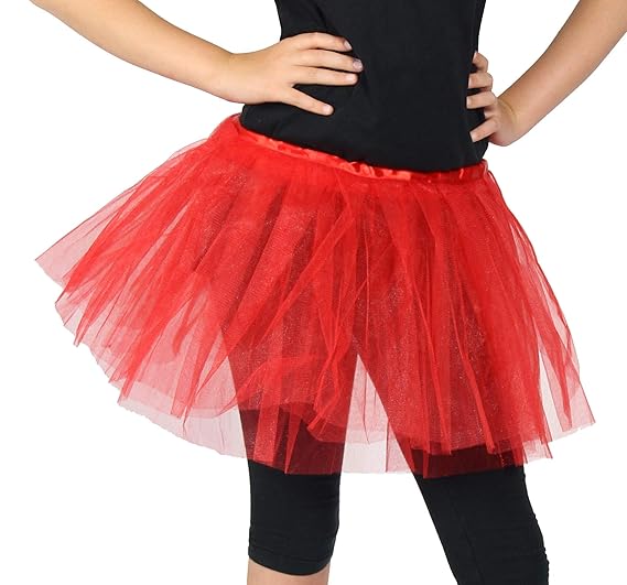 Foxxeo Tütü Tutu rot für Kinder ca. 30cm