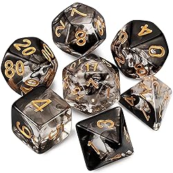 CiaraQ DND Polyhedral Dice Set for Dungeons and