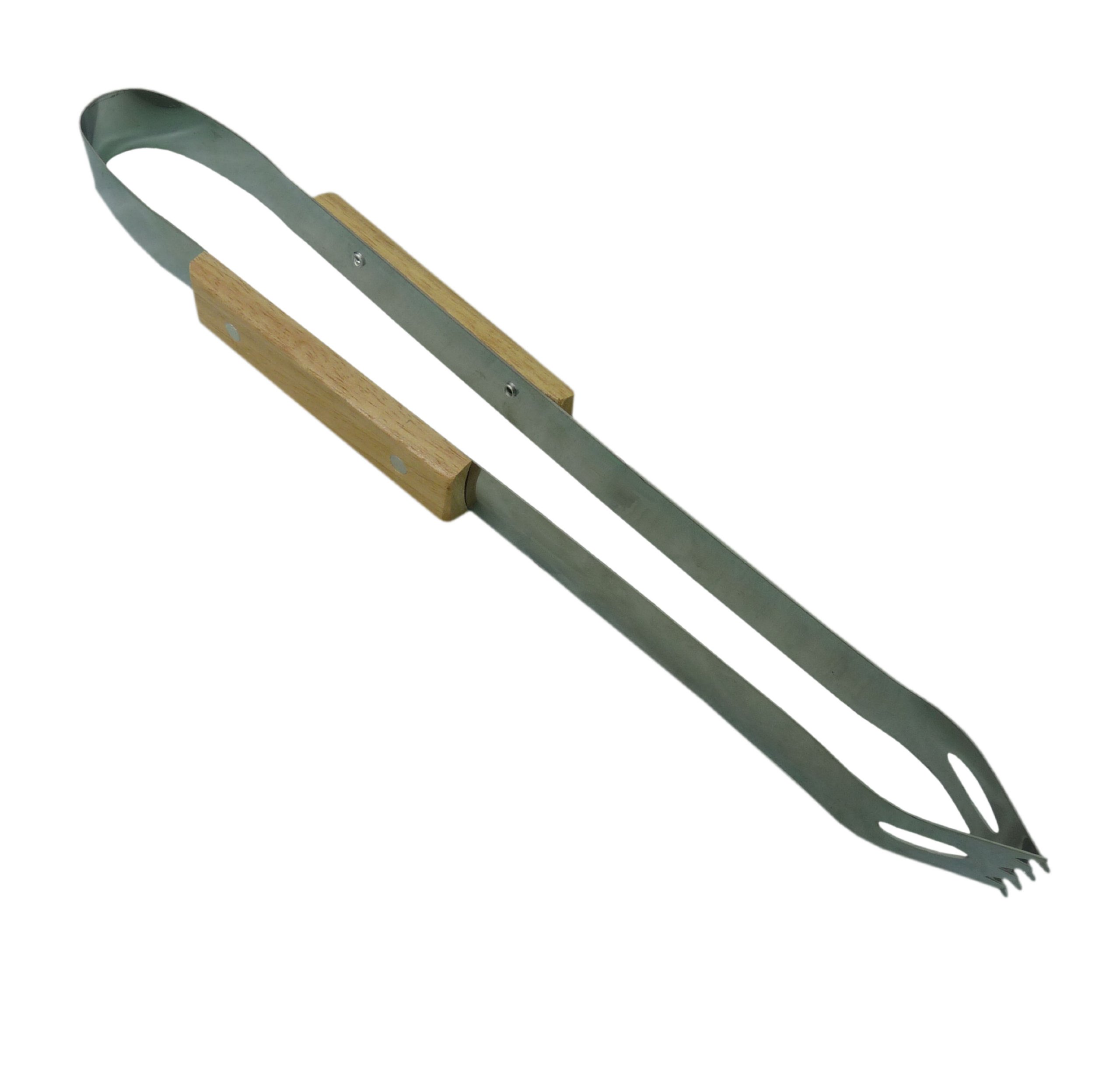 Edco 871125234772 5.5 x 39 cm Stainless Steel/Oak Barbecue Tongs
