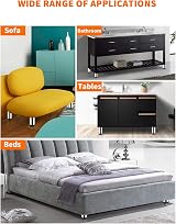 HAOCHEN 4 Pcs Adjustable Furniture Legs 2x3.15in Stainless Steel 0-10mm view 7