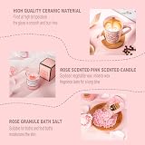 ALBISS Birthday Gifts Spa Gift Set with Pink Mug Candle Bath Treats Card view 3