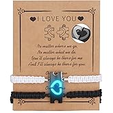 Matching Bracelets for Couples : Long Distance Relationship Gifts Stainless Steel Bracelets for Women Men His Hers Bracelets Set for Bf gf Husband Wife Friends Anniversary Promise Gift Adjustable