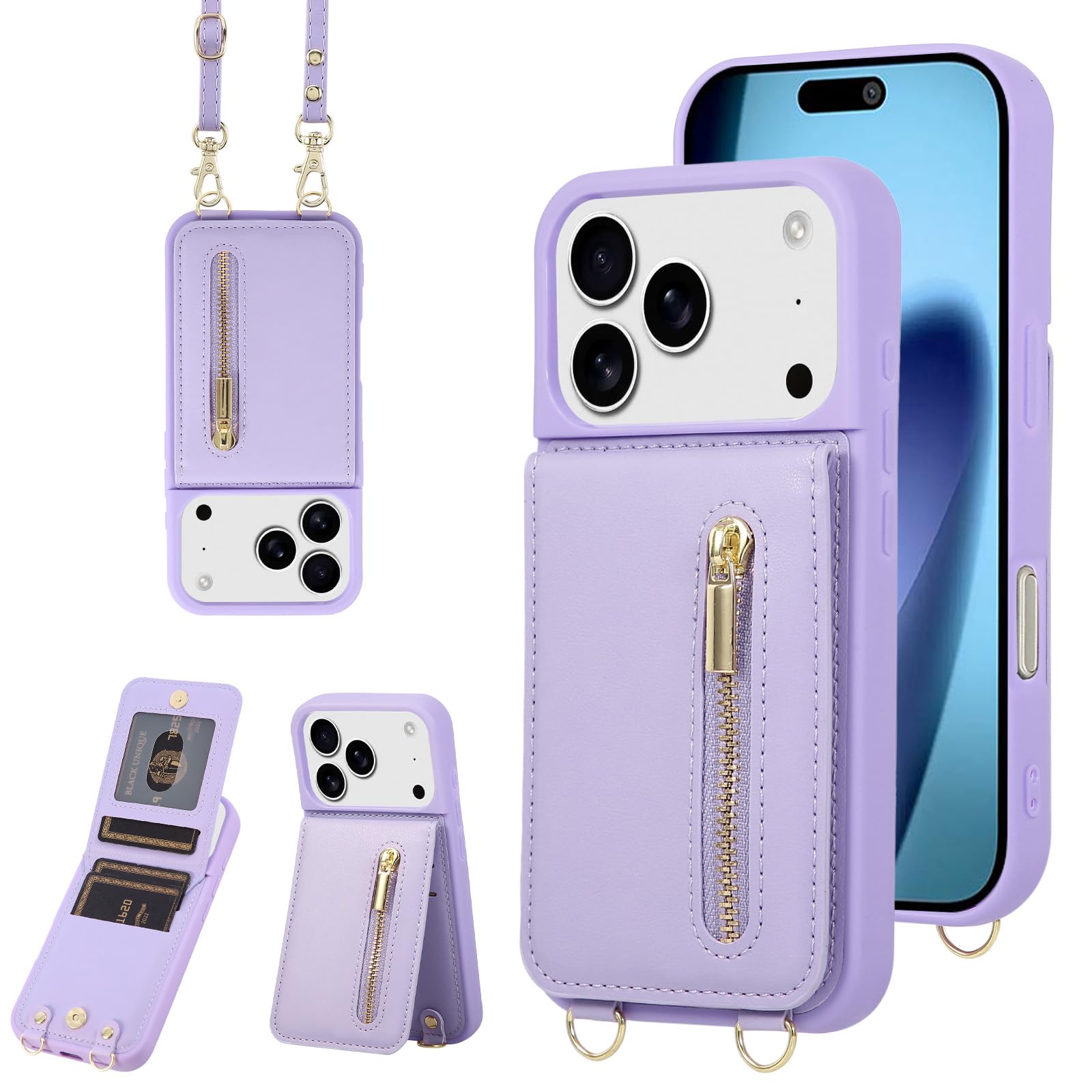 Jcxtrombulous Crossbody Wallet Case for iPhone 17