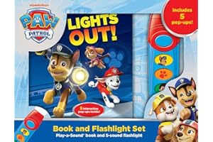 Nickelodeon PAW Patrol Chase, Marshall, Skye and More! - Light the Way! Pop-up Board Book and Sound Flashlight Toy Set - PI Kids (Play-A-Sound)