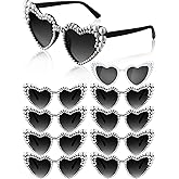 Saysurey 10 Pcs Bachelorette Party Sunglasses Pearl Heart Shaped Sunglasses Bridesmaid Gifts for Women Bride Wedding Party