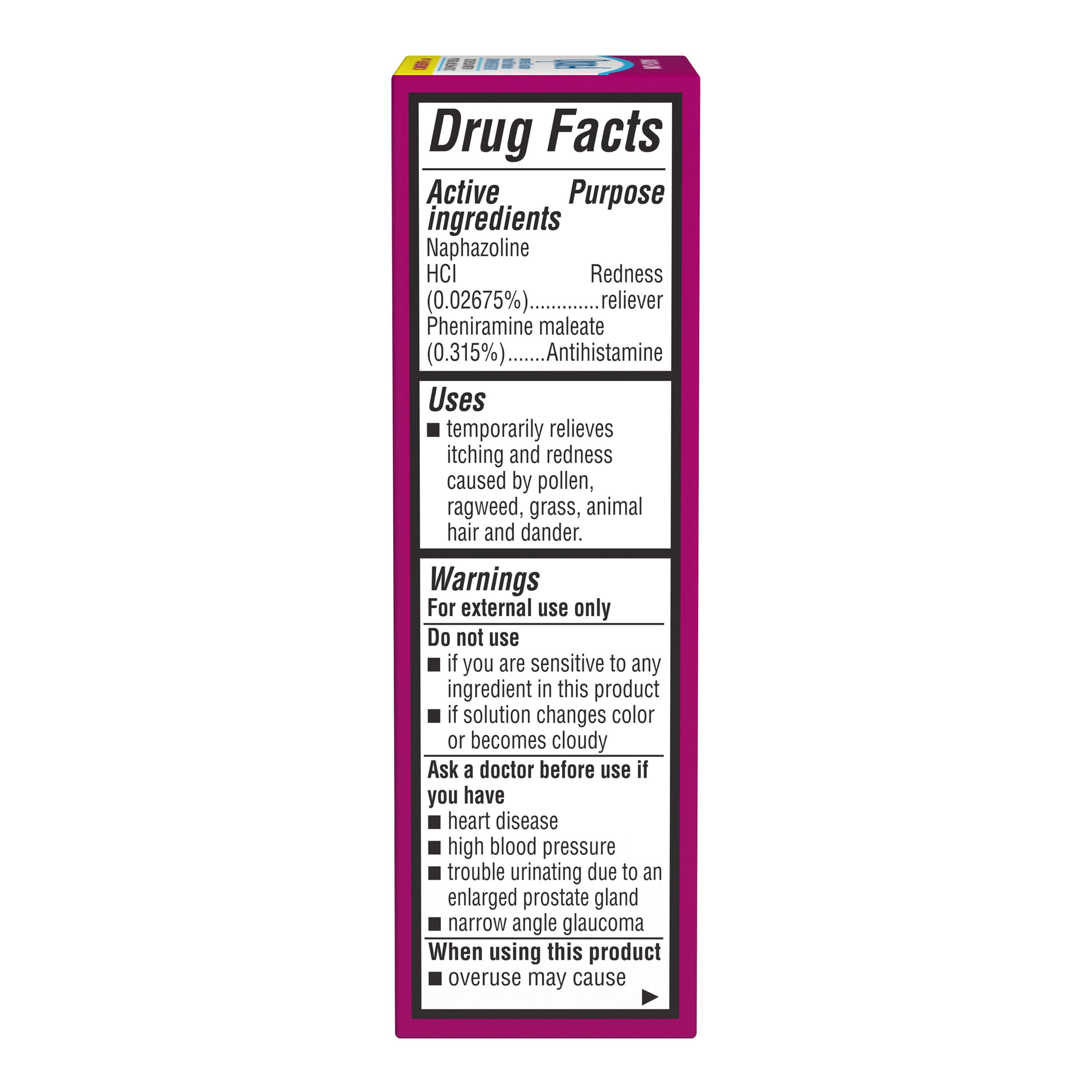 Opcon-A Allergy Eye Drops by Bausch + Lomb, for Itch and Redness Relief, Red and Itchy Eyes Antihistamine Eye Drop, Clinically Proven Treatment, 0.5 Fl Oz