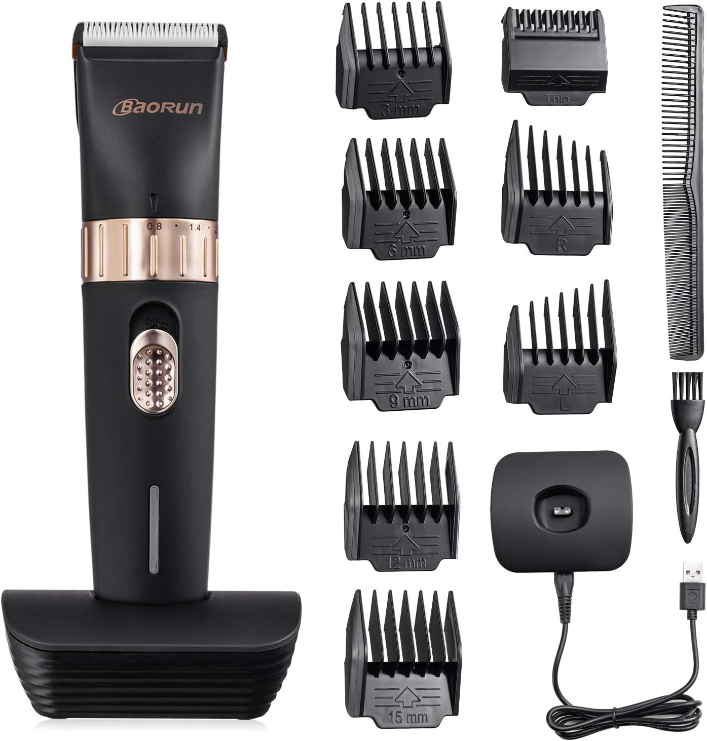 hatteker tondeuse cheveux tondeuse barbe professionnelle electrique avec ecran lcd sans fils usb rechargeable imperméable