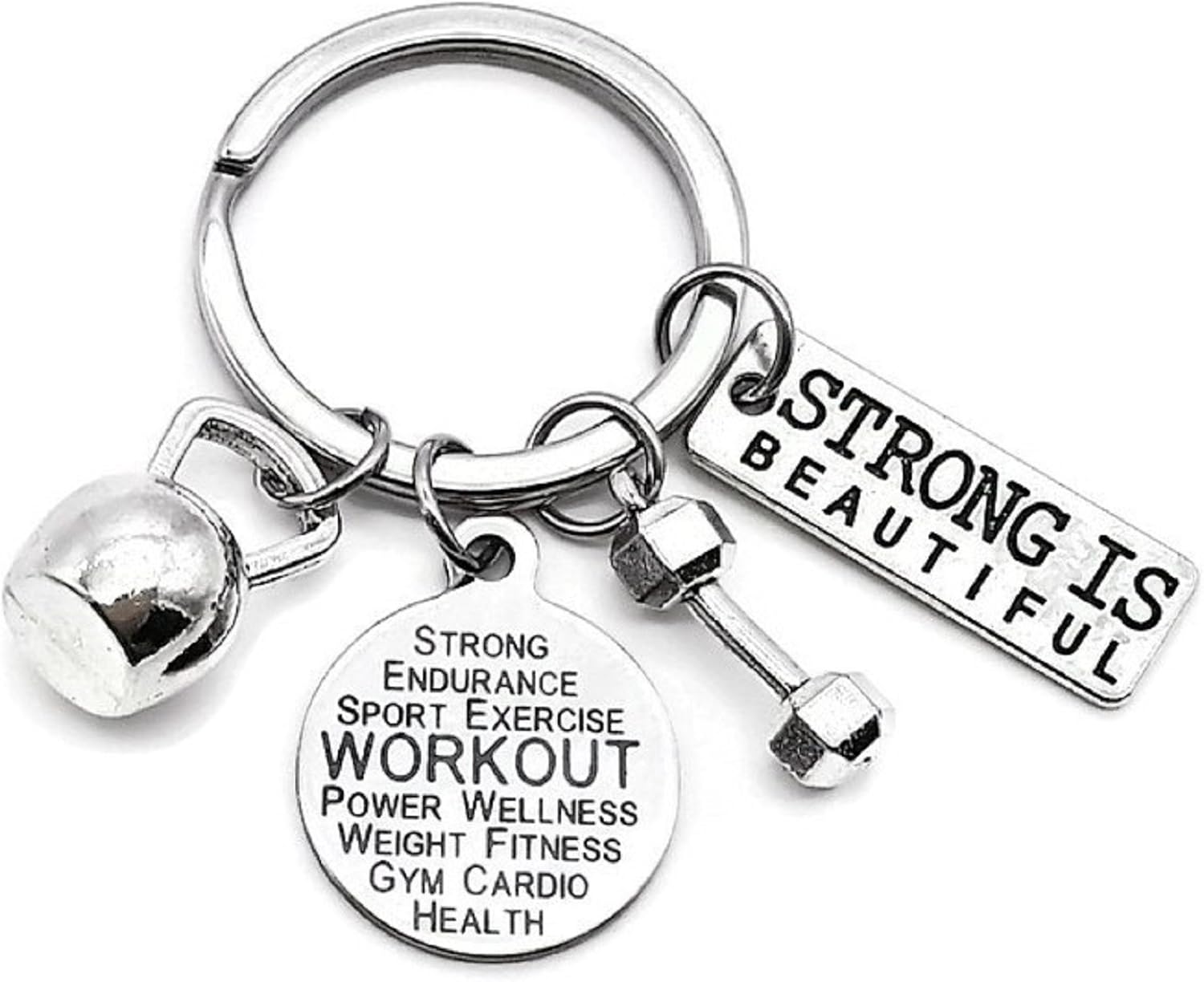 Workout Keychain, Fitness Keychain, Kettlebell Workout