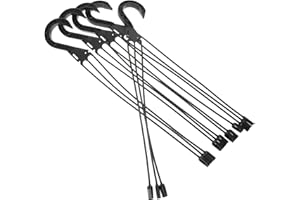 Alasum 5pcs Black Heavy Duty Hanging Planter Hooks for Outdoor Garden Flowerpot Holders, Sturdy Plant