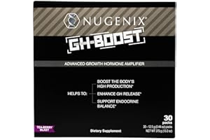 Nugenix GH-Boost - Advanced Secretagogue Accelerator, HGH Booster and Sleep Supplement for Men, GABA, Glutamine, Lysine, Arginine, Ornithine, Tea-Berry Blast - 30 Pack