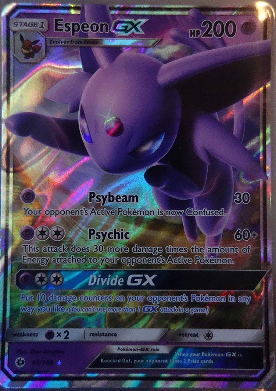 Pokemon TCG - Sun and Moon Base Set - Espeon GX (61/149) Holo