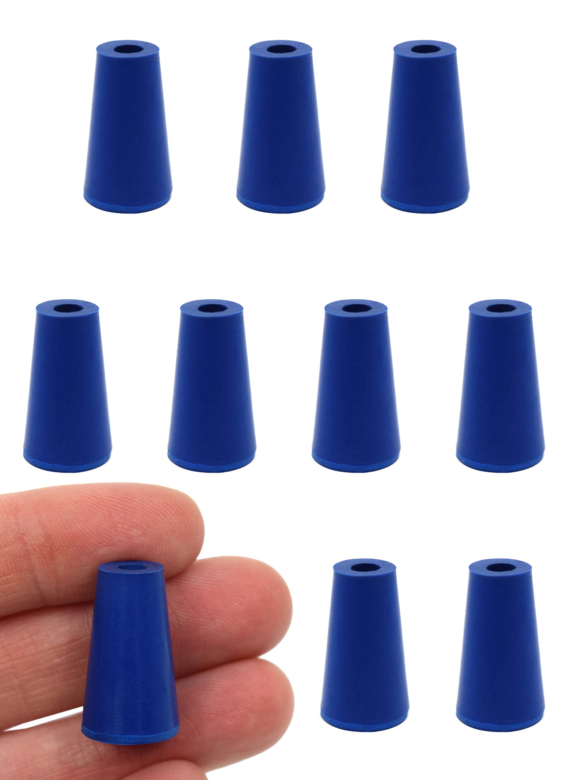 EISCO 10PK Neoprene Stoppers, 1 Hole - ASTM