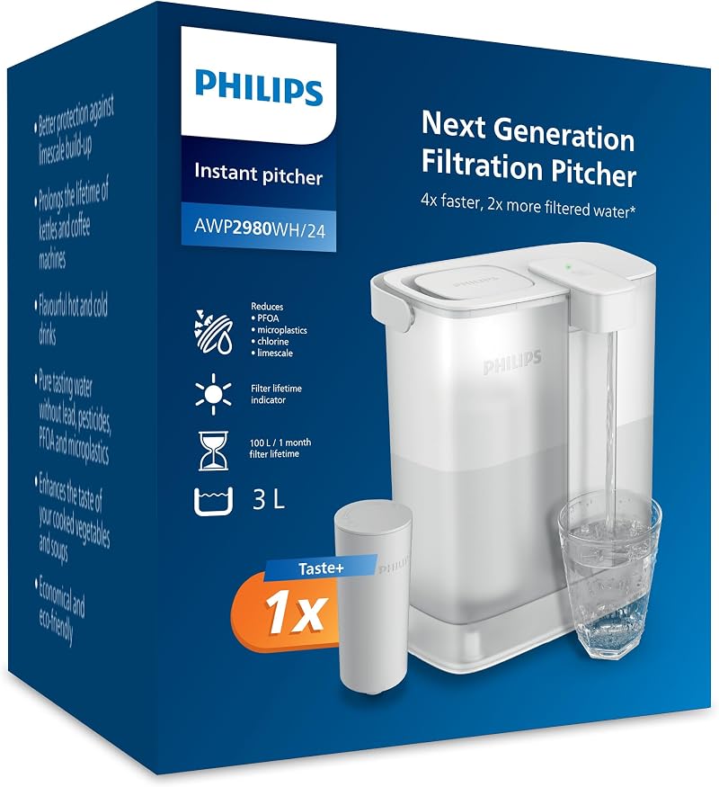 Philips Instant Water Filter Pitcher 3L – Fresh Tasting Water