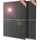 DOKIO 800W Solar Panels, 2-Pack of 400W, 31V, for 12V/24V Systems | Two 400W monocrystalline panels, each with a 9.84 ft lead; for yards, sheds, cabins, patios, and off-grid systems