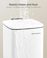 SONGMICS 8 L Kitchen Bin Steel Pedal with Inner Bucket Soft Close Cloud White view 4