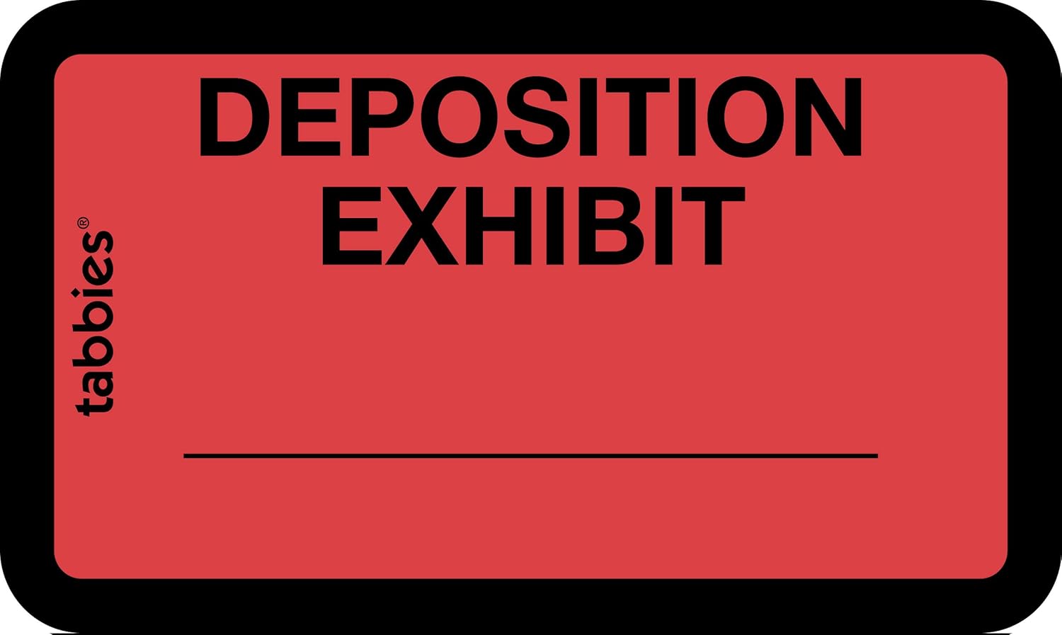 Tabbies Legal Exhibit Labels, Label: 1-5/8"W x 1"H, Sheet: 5-1/4"W x 3-1/4"H, Yellow, "Exhibit" 252 Labels/Pack (58090) : File Folder Labels : Office Products