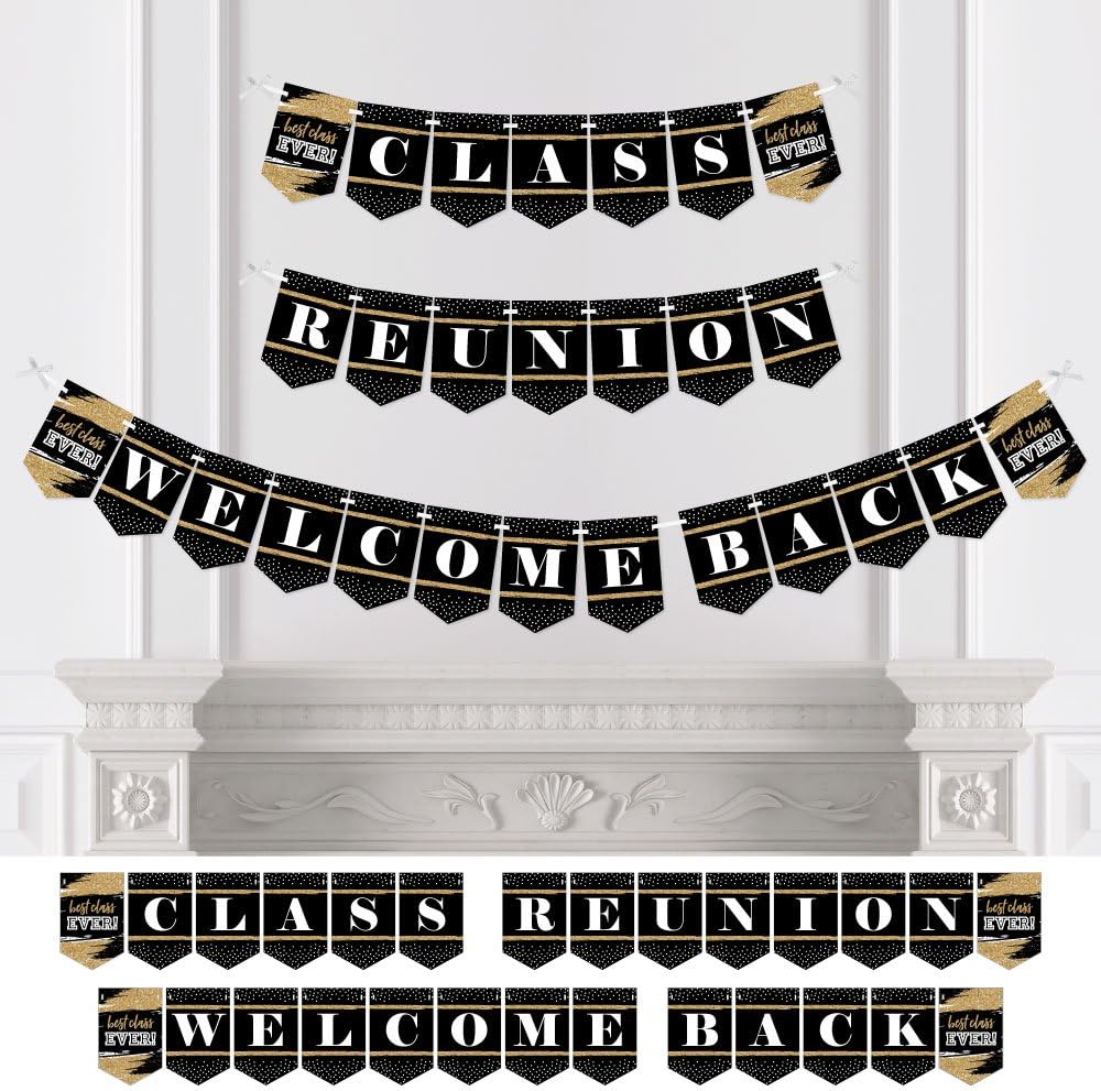 Amazon Com Reunited School Class Reunion Party Bunting Banner