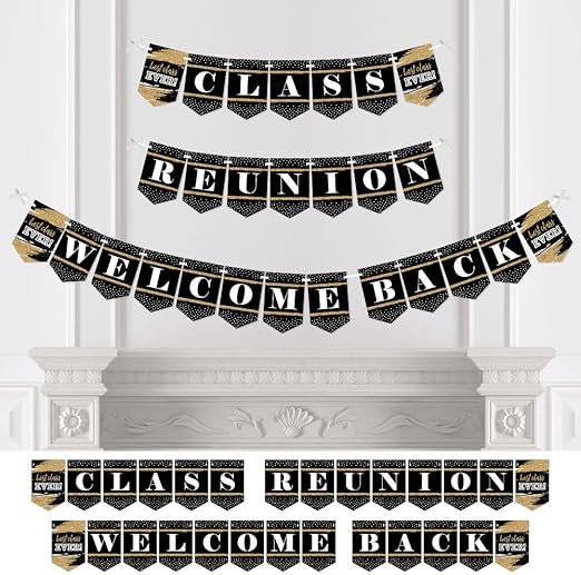 Amazon Com Reunited School Class Reunion Party Bunting Banner