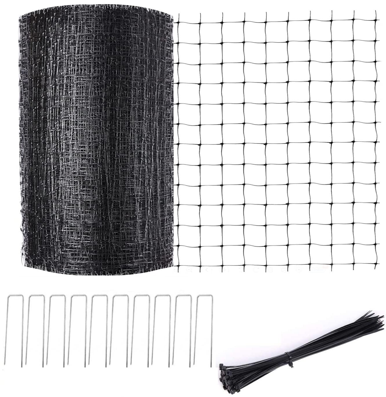 2.3m x 20m Heavy Duty Garden Netting,Bird Netting for Garden with 50 Cable Ties & 10 Ground Pegs,Garden Fencing Netting for Protecting Plants Fruit Trees Vegetables Flowers (2.3 * 20m)